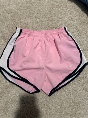 Nike Pink Athletic Shorts with Black Trim